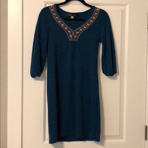 Casual dark blue sun dress